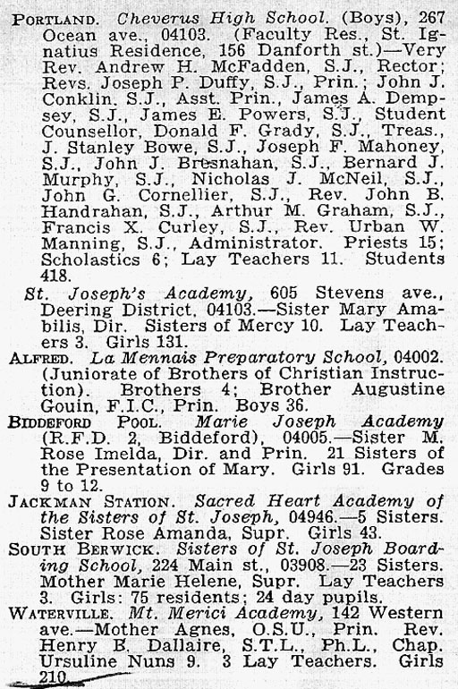 catholic retired maine